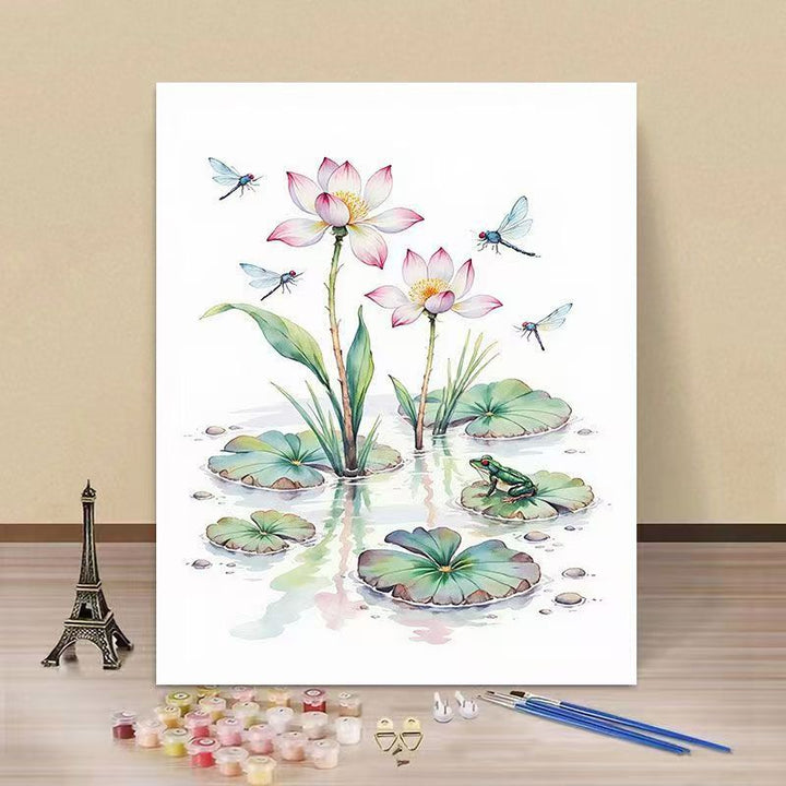 DIY Wasserlilie und Eisvogel Malen nach Zahlen Kunstset Karnz