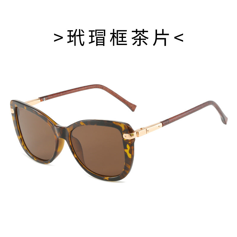 Damen Modische Katzenaugen-Sonnenbrille mit luxuriösem Rahmen Karnz