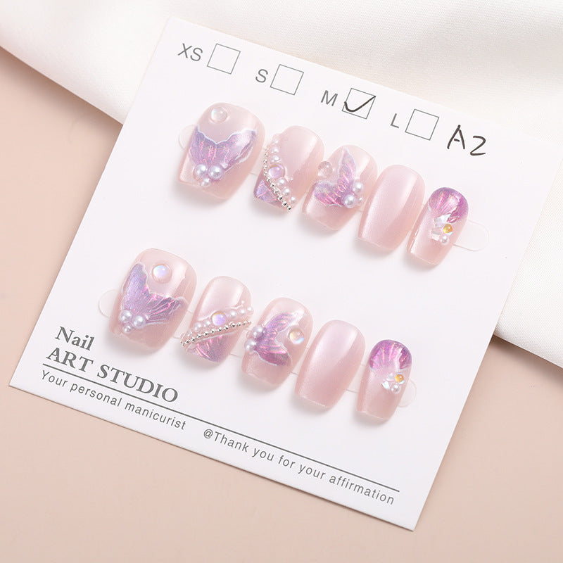 Künstlerisches Press-On Nail Set Karnz