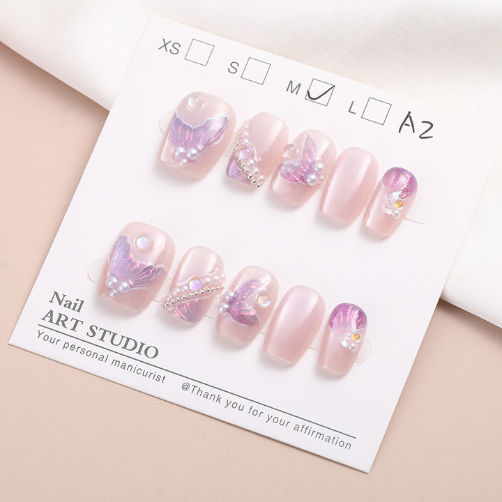 Künstlerisches Press-On Nail Set Karnz