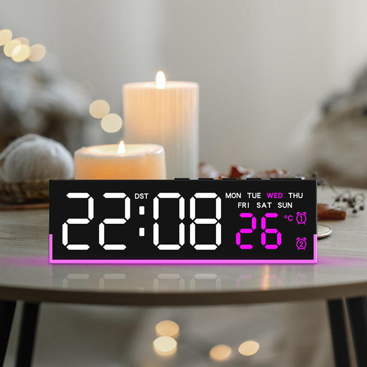 Digitaler Multifunktionaler LED-Wecker mit Temperatur- und Wochentagsanzeige Karnz