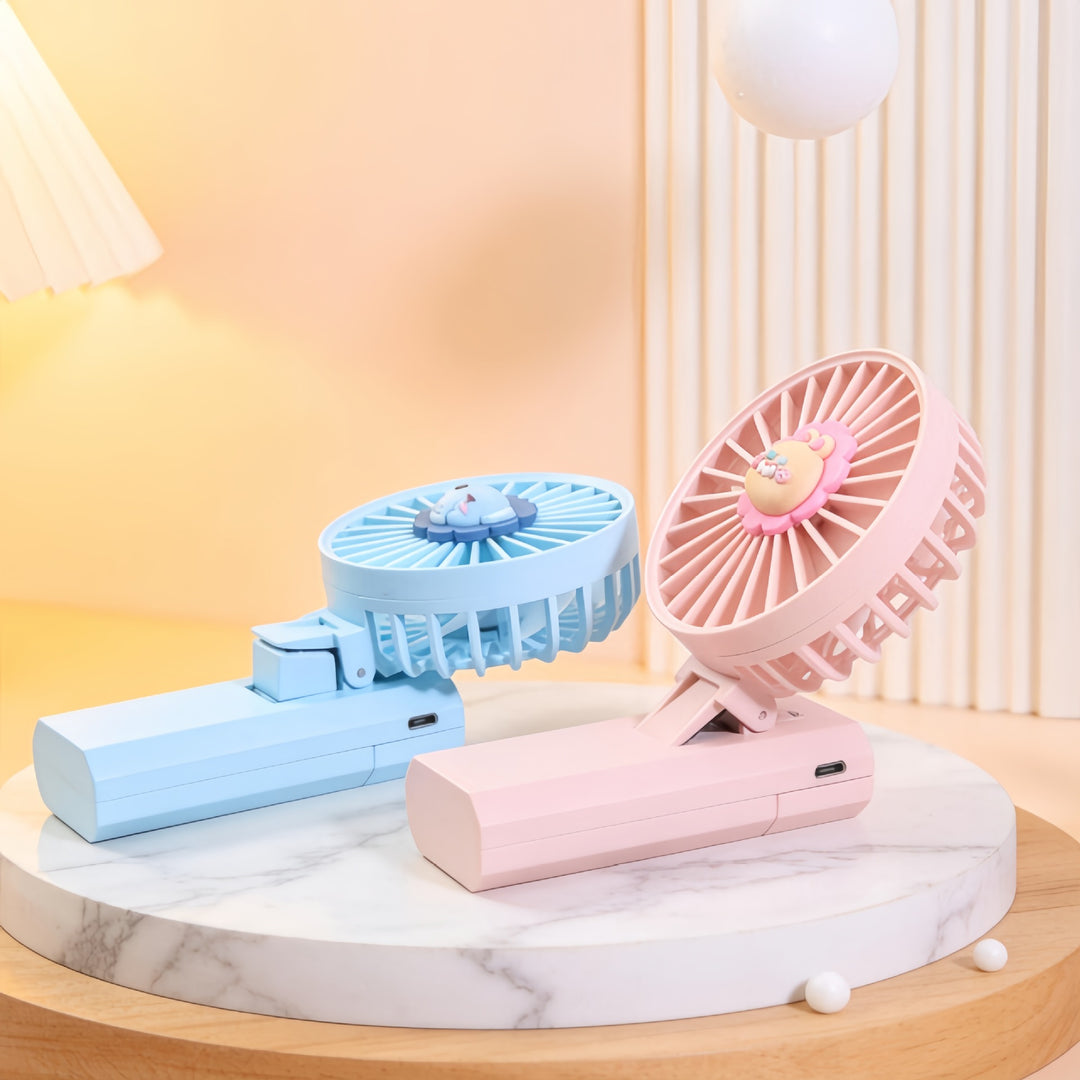 Damen Tragbarer Handventilator mit interaktivem Tiermotiv Karnz