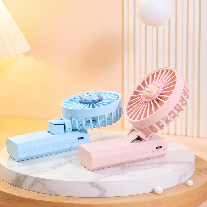 Damen Tragbarer Handventilator mit interaktivem Tiermotiv Karnz