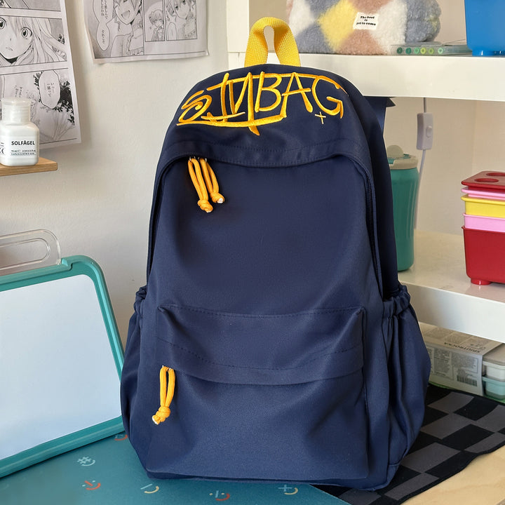 Lässiger Rucksack mit süßem Plüsch-Schlüsselanhänger Karnz