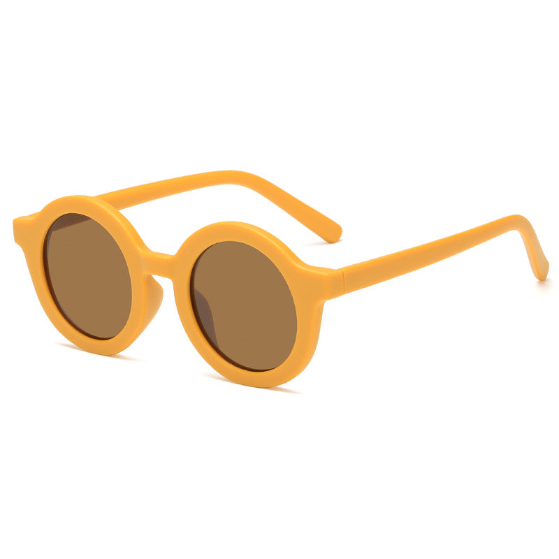 Damen stylische runde Sonnenbrille mit modernem Kunststoffrahmen Karnz
