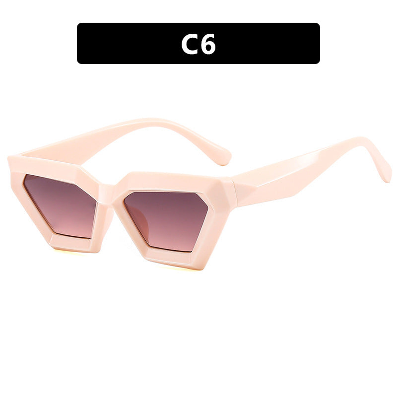 Damen auffällige Sonnenbrille im einzigartigen Hexagon-Design Karnz