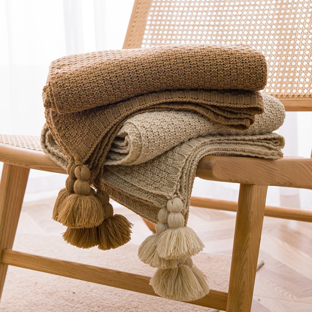 Gemütliche Strickdecke