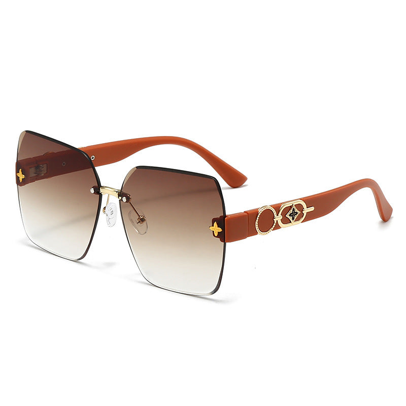 Oversized Geometric Shield Sonnenbrille