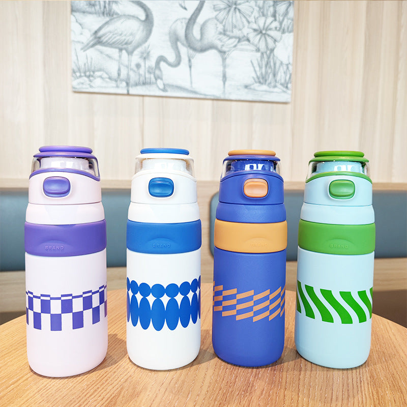 Damen BPA-freie Wasserflasche mit innovativem Sicherheitsverschluss Karnz