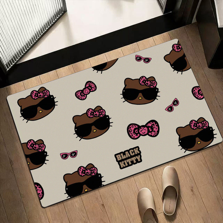 Leopard Print Hello Kitty Dekorative Teppichmatte