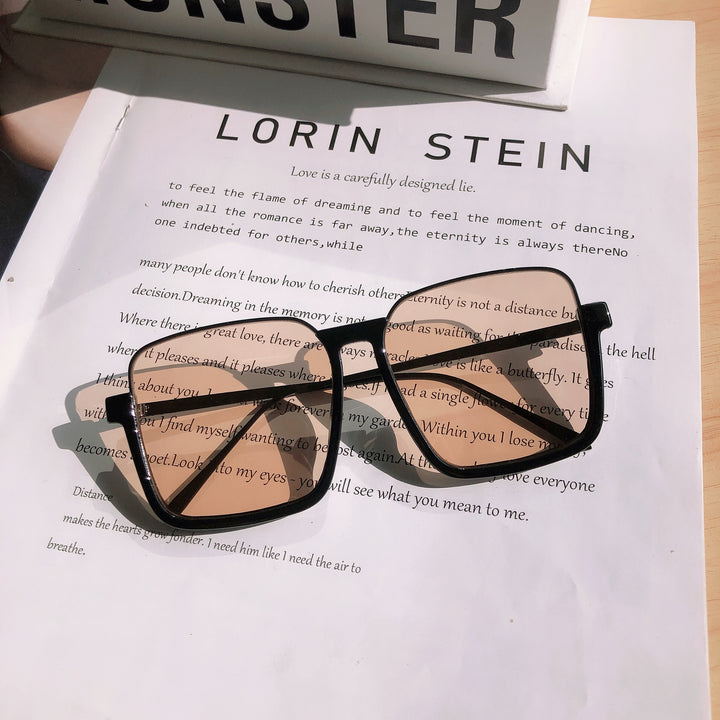 Oversized geometrische Rahmen Sonnenbrille Karnz