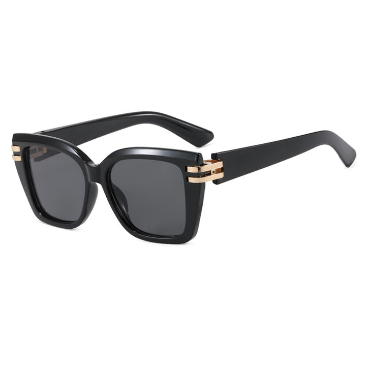 Damen stylish oversized Sonnenbrille mit luxuriösen Details Karnz