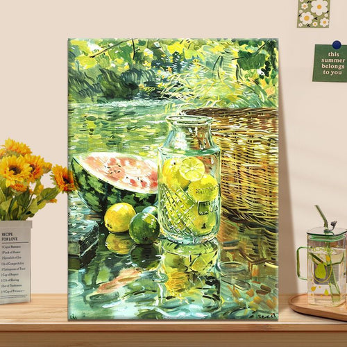 Natur-inspiriertes Stillleben-Leinwandkunst Karnz