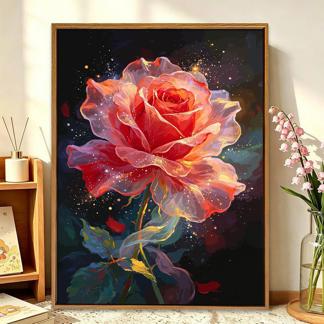 Florale Galaxie Leinwandkunst Karnz