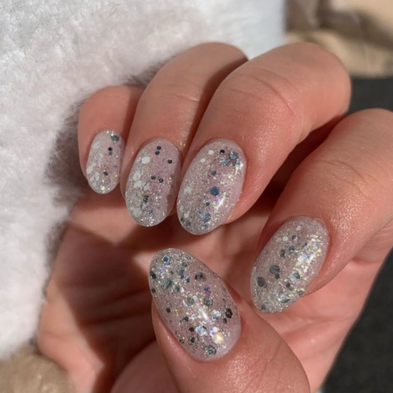Glitzernde Press-On Nagelset Karnz