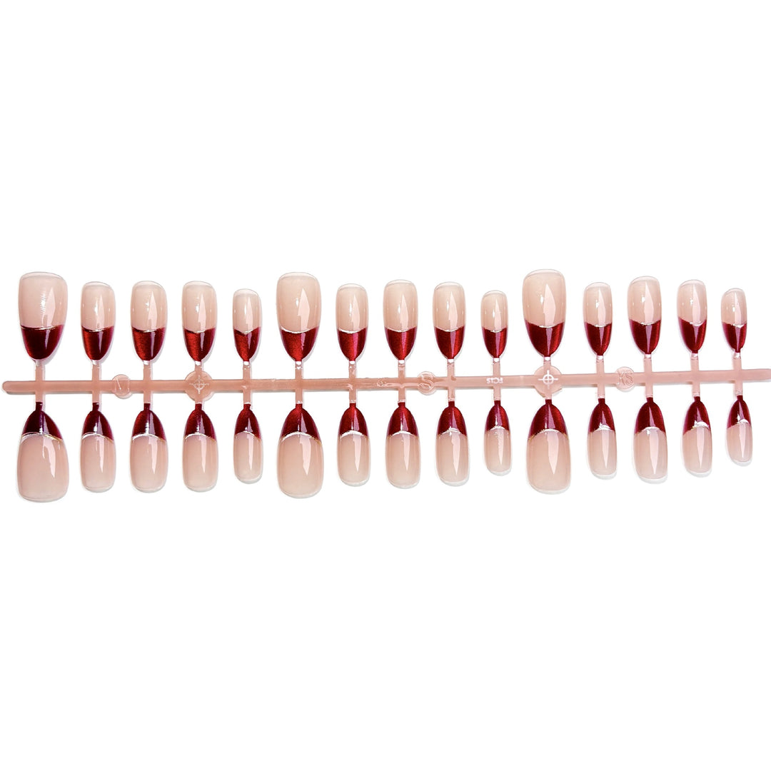 Elegantes French Tip Press-On Nagelset