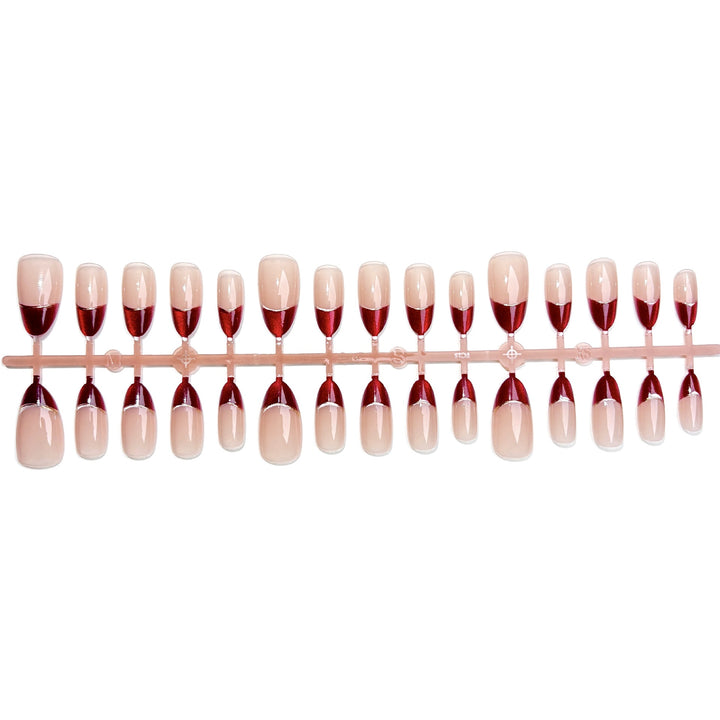 Elegantes French Tip Press-On Nagelset