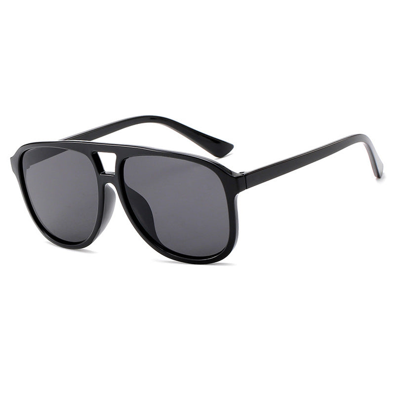 Damen modische Sonnenbrille mit transparentem Rahmen und blauen Gläsern Karnz