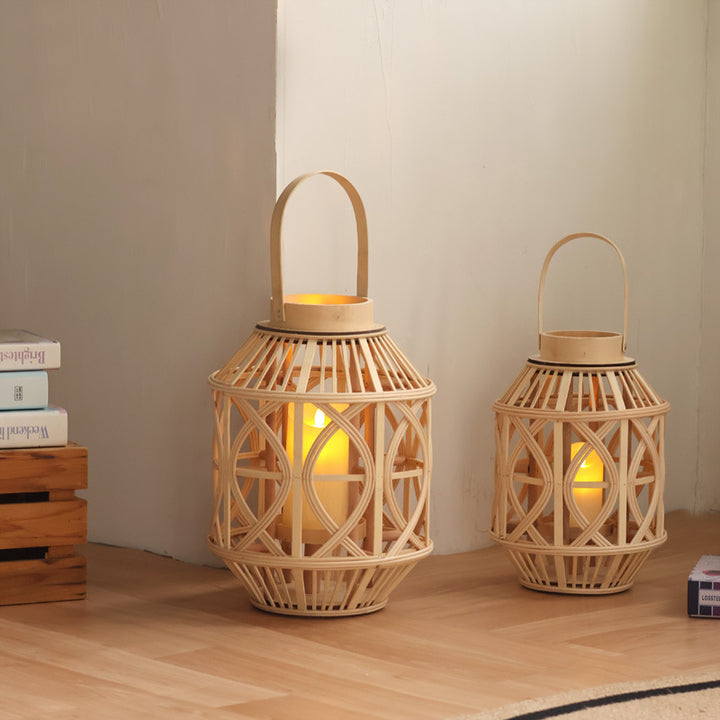 Dekorative Rattanhängelampe Karnz