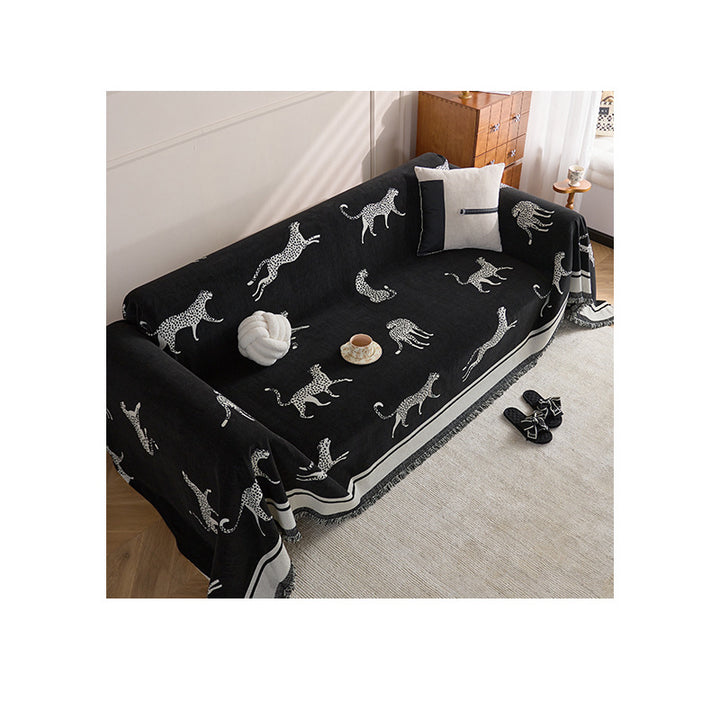 Künstlerische Leopardenmuster Sofa-Wurfdecke