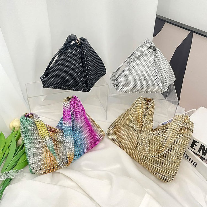 Pailletten Strass Schultertasche
