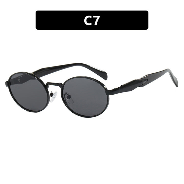 Damen modische Sonnenbrille im eleganten Ovaldesign mit trendigen Akzenten Karnz