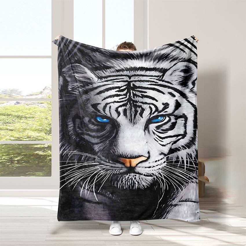 Tiger-Themen Weiche Plüsch-Wurfdecke