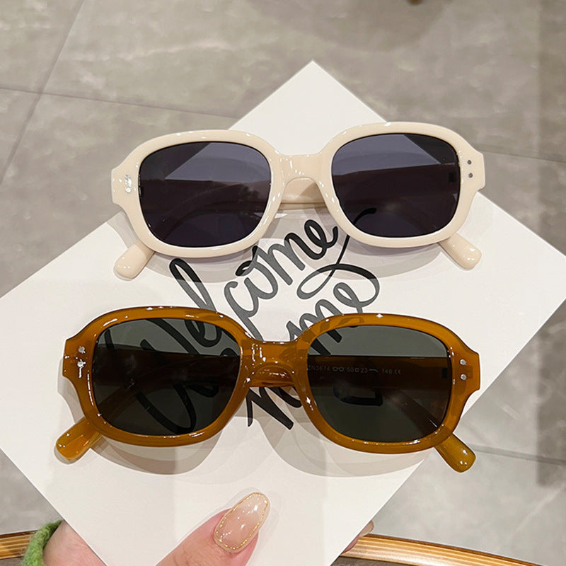 Damen modische Sonnenbrille mit großem, eckigem Rahmen Karnz
