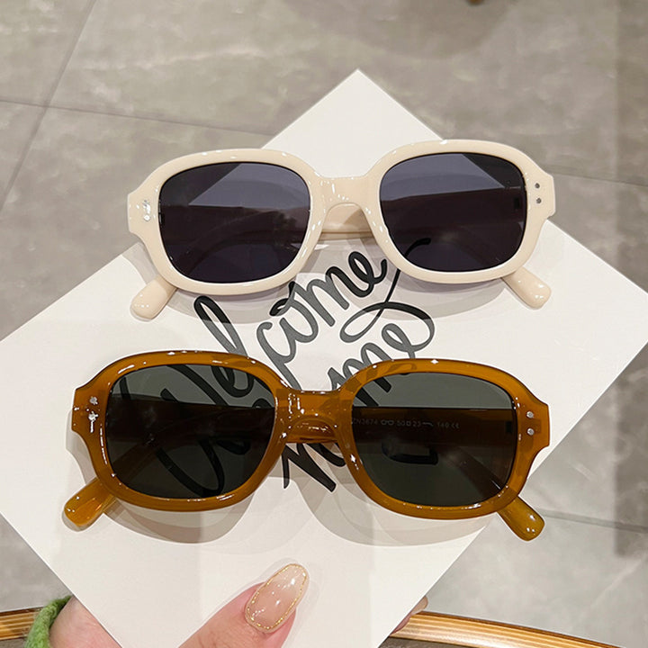 Damen modische Sonnenbrille mit großem, eckigem Rahmen Karnz