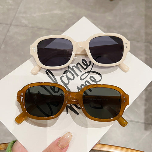 Damen modische Sonnenbrille mit großem, eckigem Rahmen Karnz