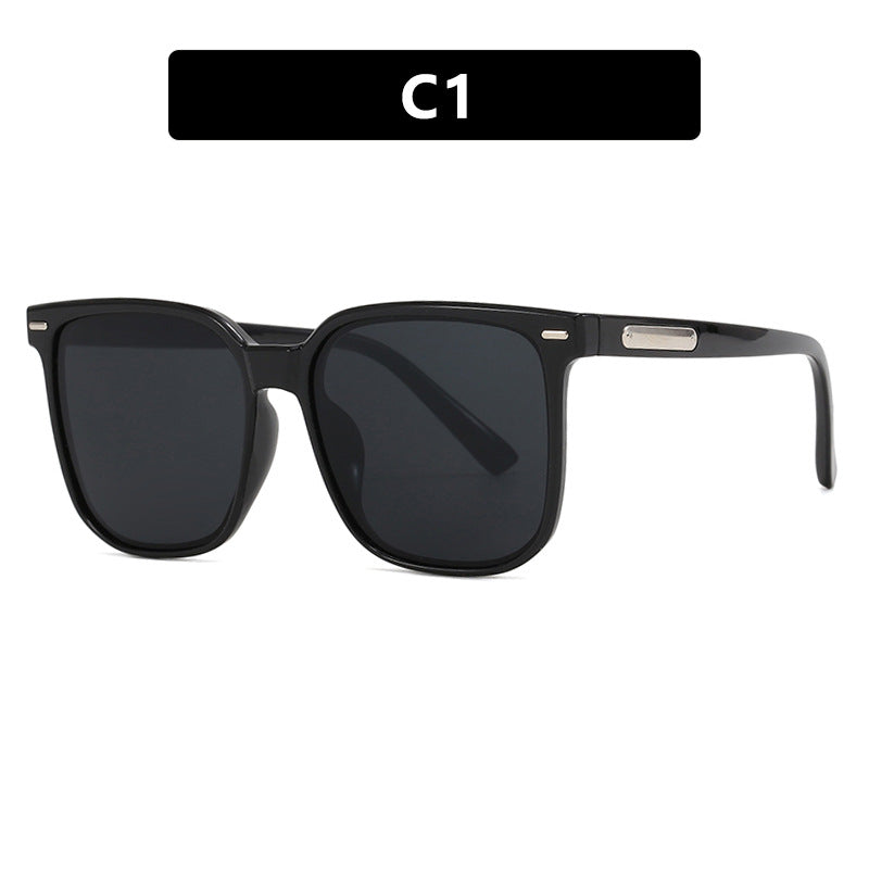 Damen quadratische Sonnenbrille mit robustem Rahmen und polarisierten Gläsern Karnz