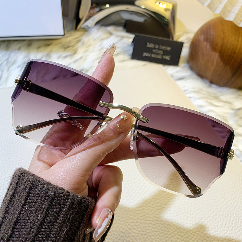 Damen exklusive geometrische Sonnenbrille Karnz