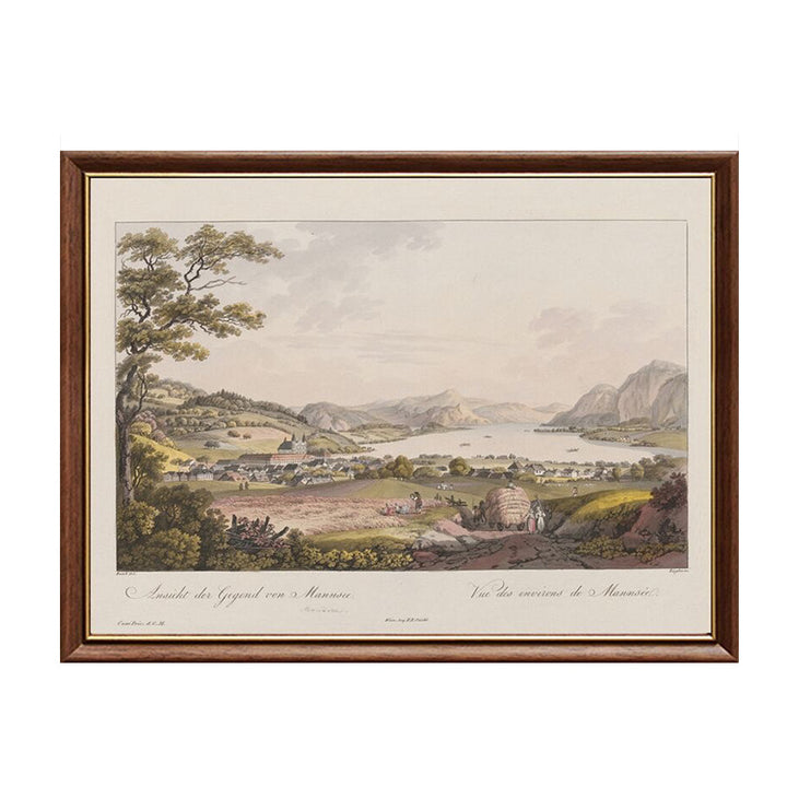 Vintage Landschaft Angepasster Druck