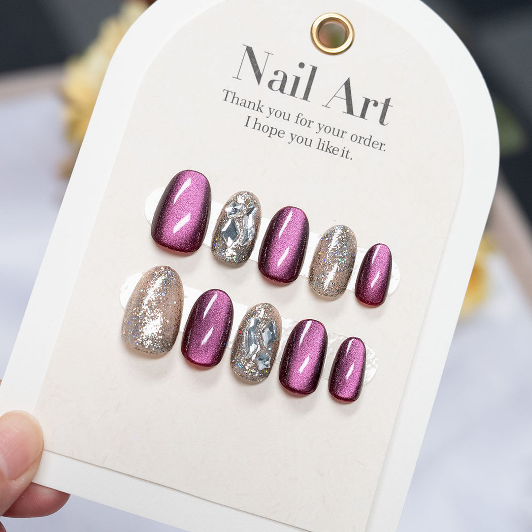 Hochglanz Press-On Nagelkunst