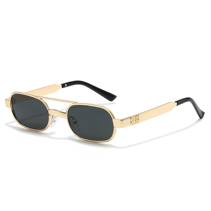 Modebewusste Retro-Ovalrahmen-Sonnenbrille Karnz