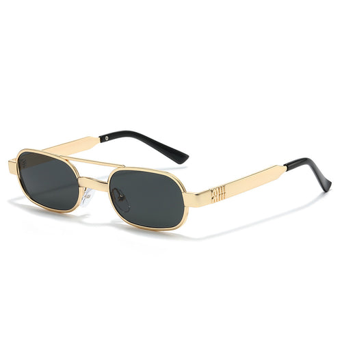Modebewusste Retro-Ovalrahmen-Sonnenbrille Karnz