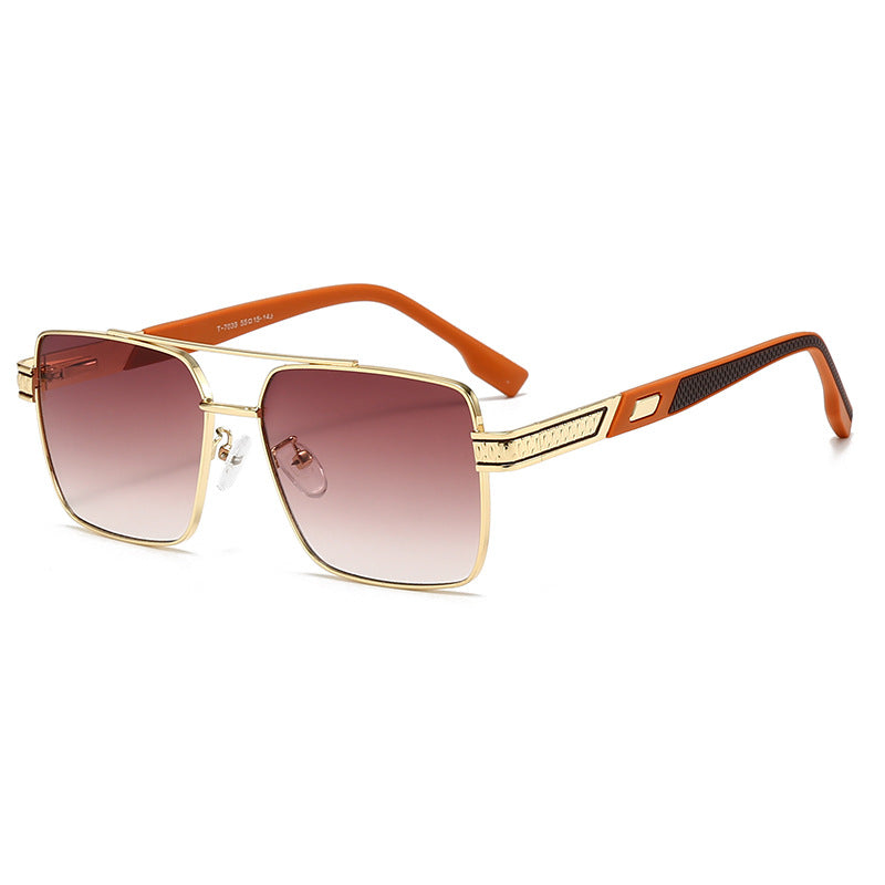 Damen modische quadratische Sonnenbrille mit stylischen Gummibügeln Karnz