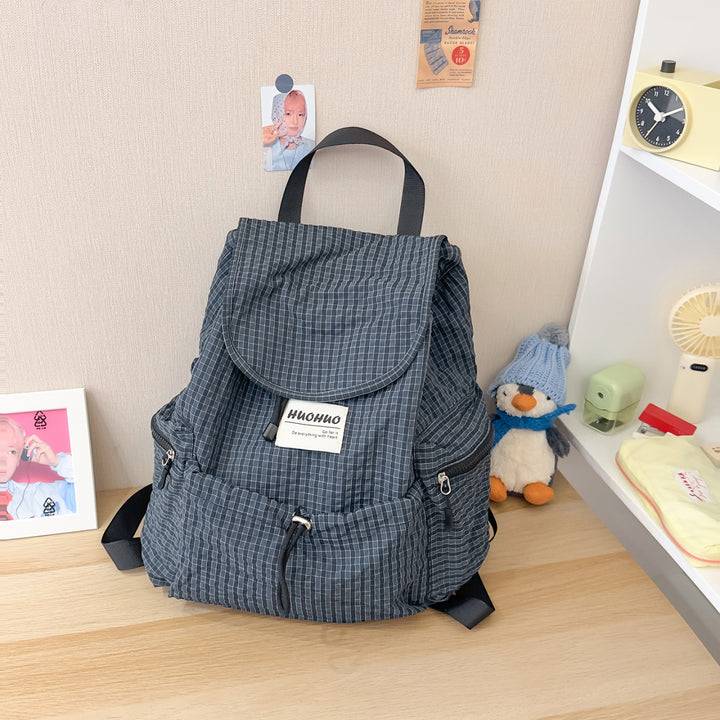 Lässiger Kariertes Muster Rucksack