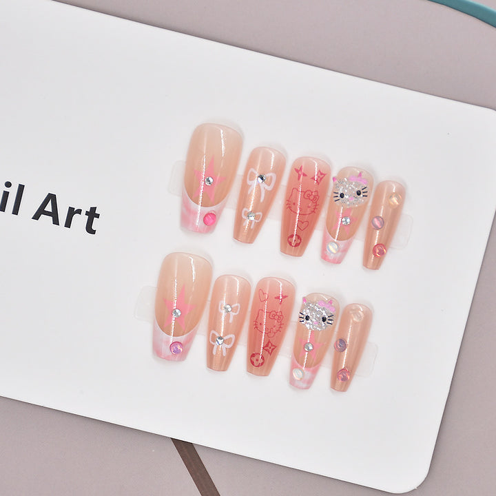 Verspielt Cartoon-Themen Presse-On Nagelkunst Karnz