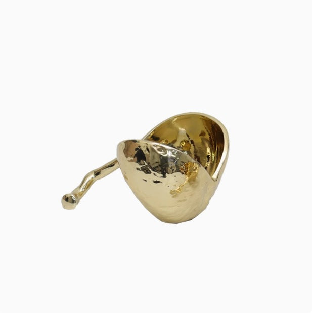Elegante polierte goldene Dekoschale
