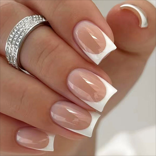 Elegantes marmoriertes Presse-Nagel-Set