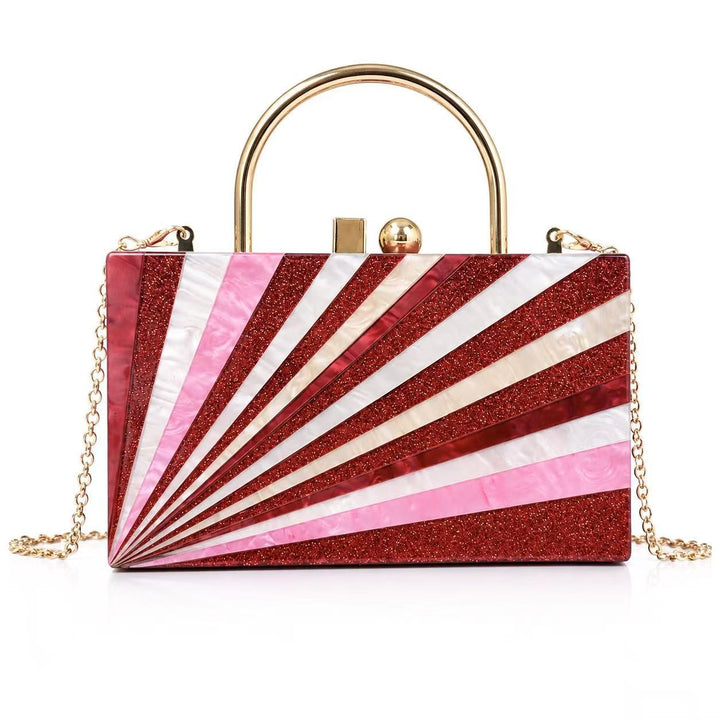 Künstlerische geometrische Acryl Clutch