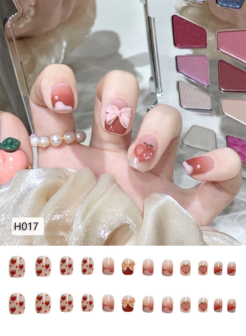 Künstliche Nagelspitzen mit Schleifen-Design Karnz