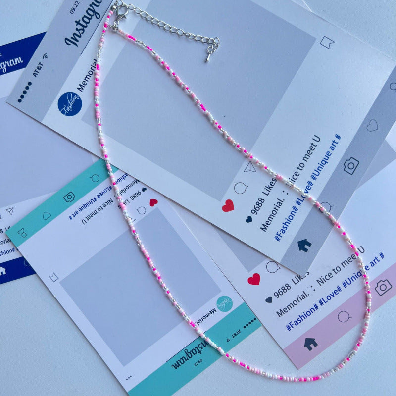 Handgefertigtes Perlen Choker Halsband Karnz