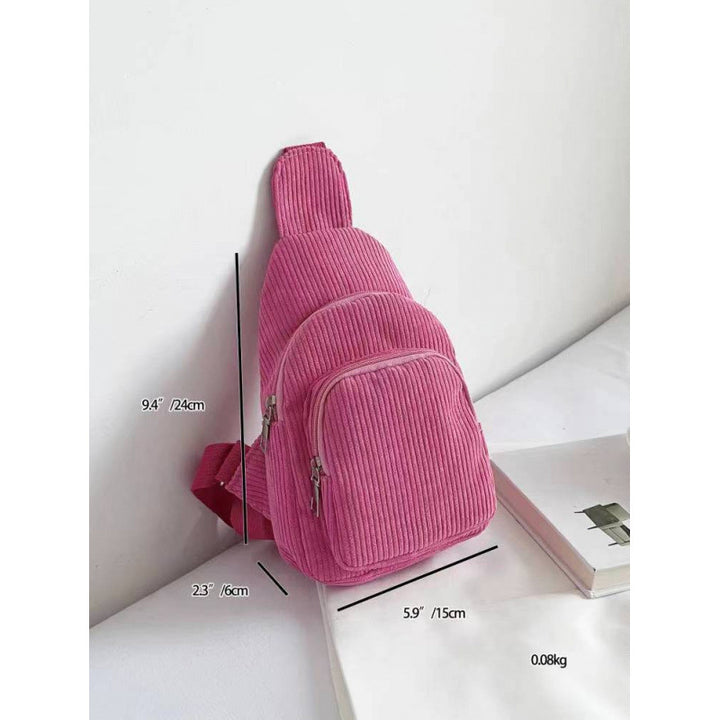 WoMulti-Fächige Corduroy Sling Bag Karnz