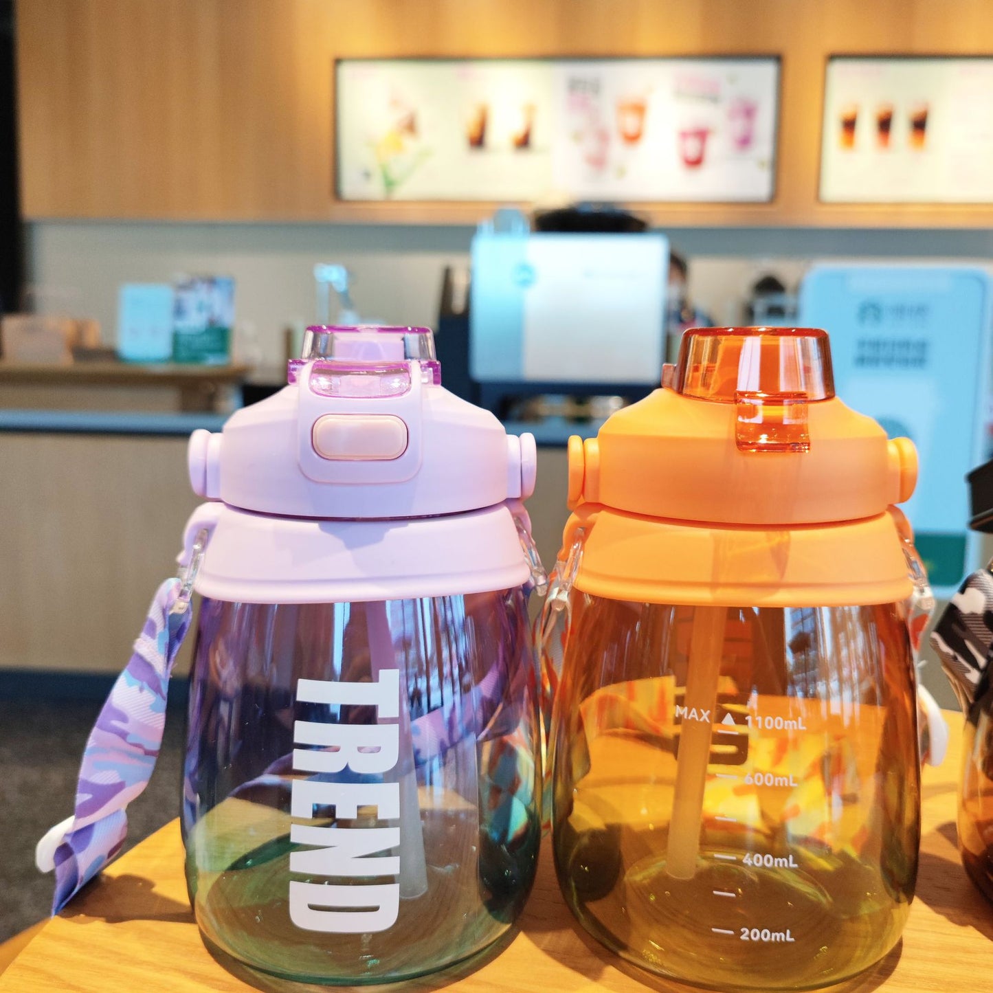 Damen multifunktionale Trinkflasche mit Sicherheitsverschluss und ergonomischem Tragegriff Karnz