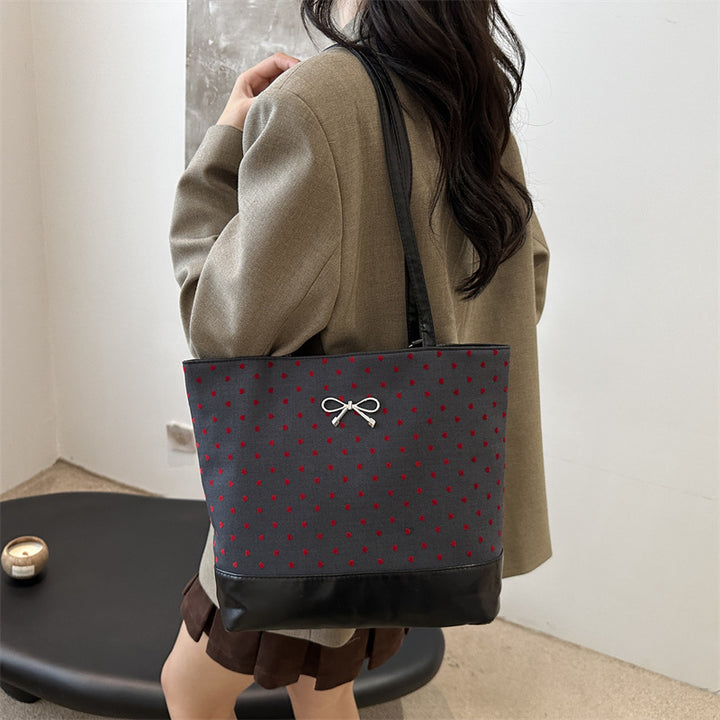 Herz-Verzierte Canvas Tragetasche Karnz