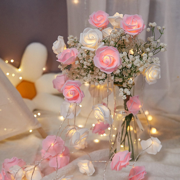 Dekorative LED Rosenlichterkette Karnz