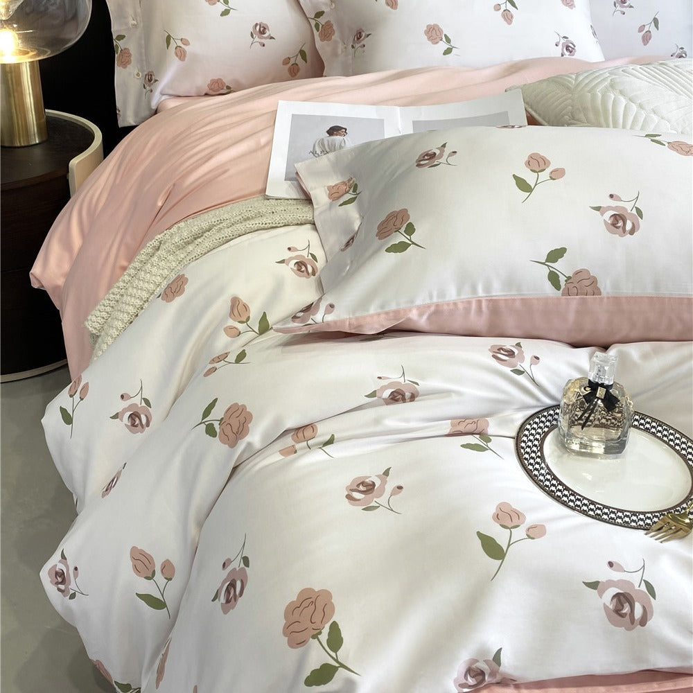 Luxuriös Wenden Paisley Baumwollsatin Bettbezug Set