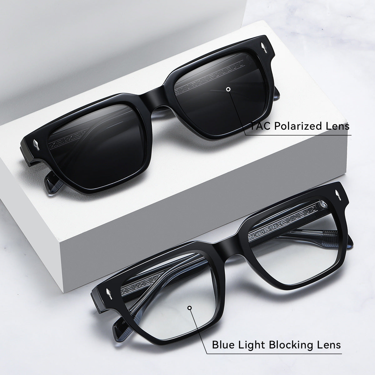 Damen Sonnenbrille im modernen, eleganten Quadratdesign Karnz